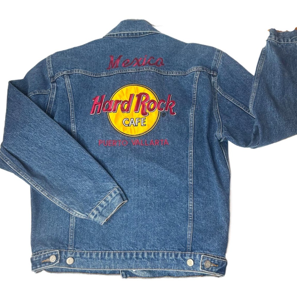 Hard Rock Cafe Denim Jacket 2004 Vintage Y2K MEXICO Size M